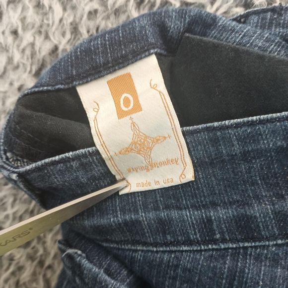 Flying Monkey Jeans Women 0 Blue Skinny Leg Mid Rise American Denim Logo - Picture 12 of 12